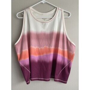 Athleta Womens Watercolor Racerback Activewear Tank Top Plus Size 3X